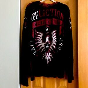 Men’s Reversible Affliction Long Sleeve Shirt
